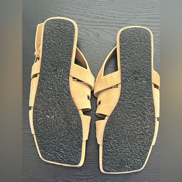 Zara Suede Flat Sandals size 38 - Picture 3 of 6